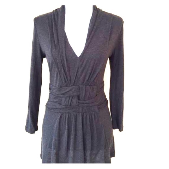 ETT TWA XS Charcoal Wool Give & Gather Top Basketweave Pleats 3/4 Sleeve - Picture 1 of 6